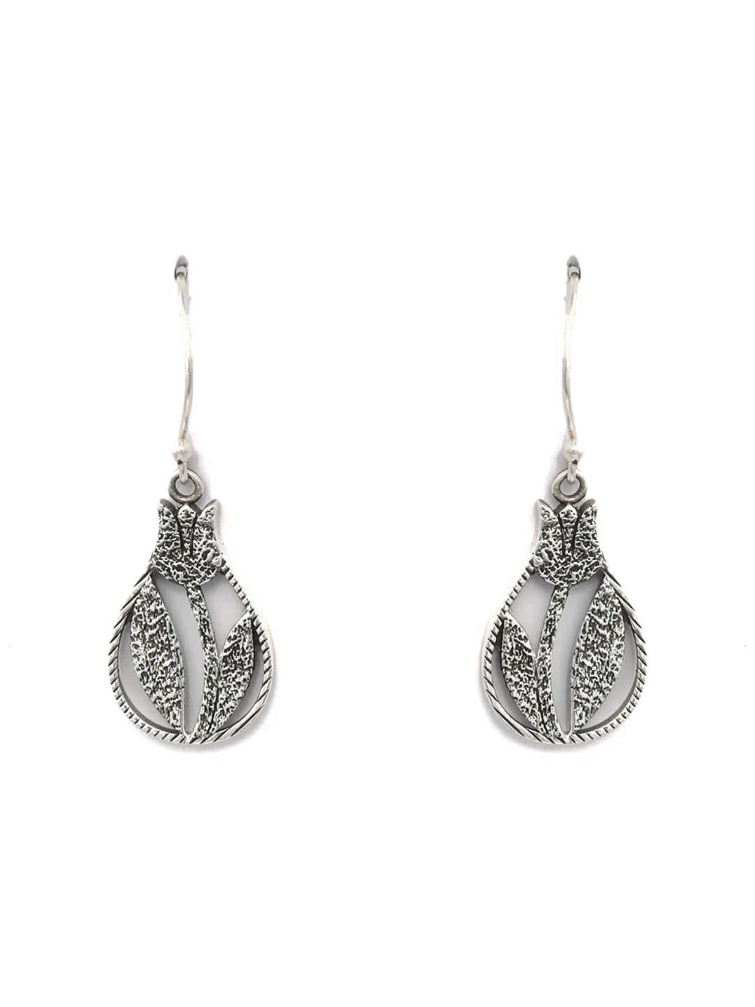 Tulip Sterling Silver Drop Earrings