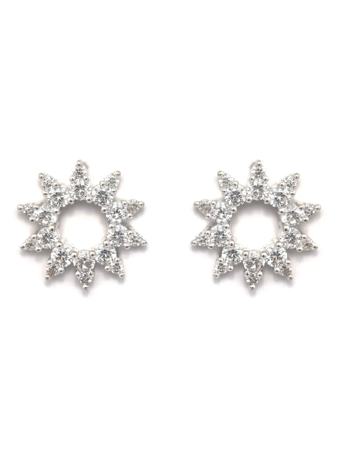 Sterling Silver Sunshine American Diamond Studs