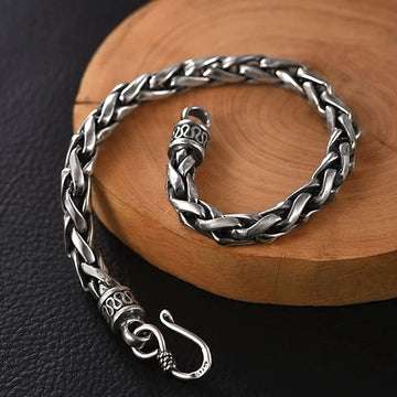 Sterling Silver Handmade Twisted Rope Bracelet