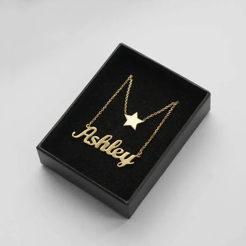 Gold Plated Double Chain Star Name