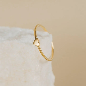 Nala Tiny Heart Ring Minimalist Elegance for Everyday Stacking