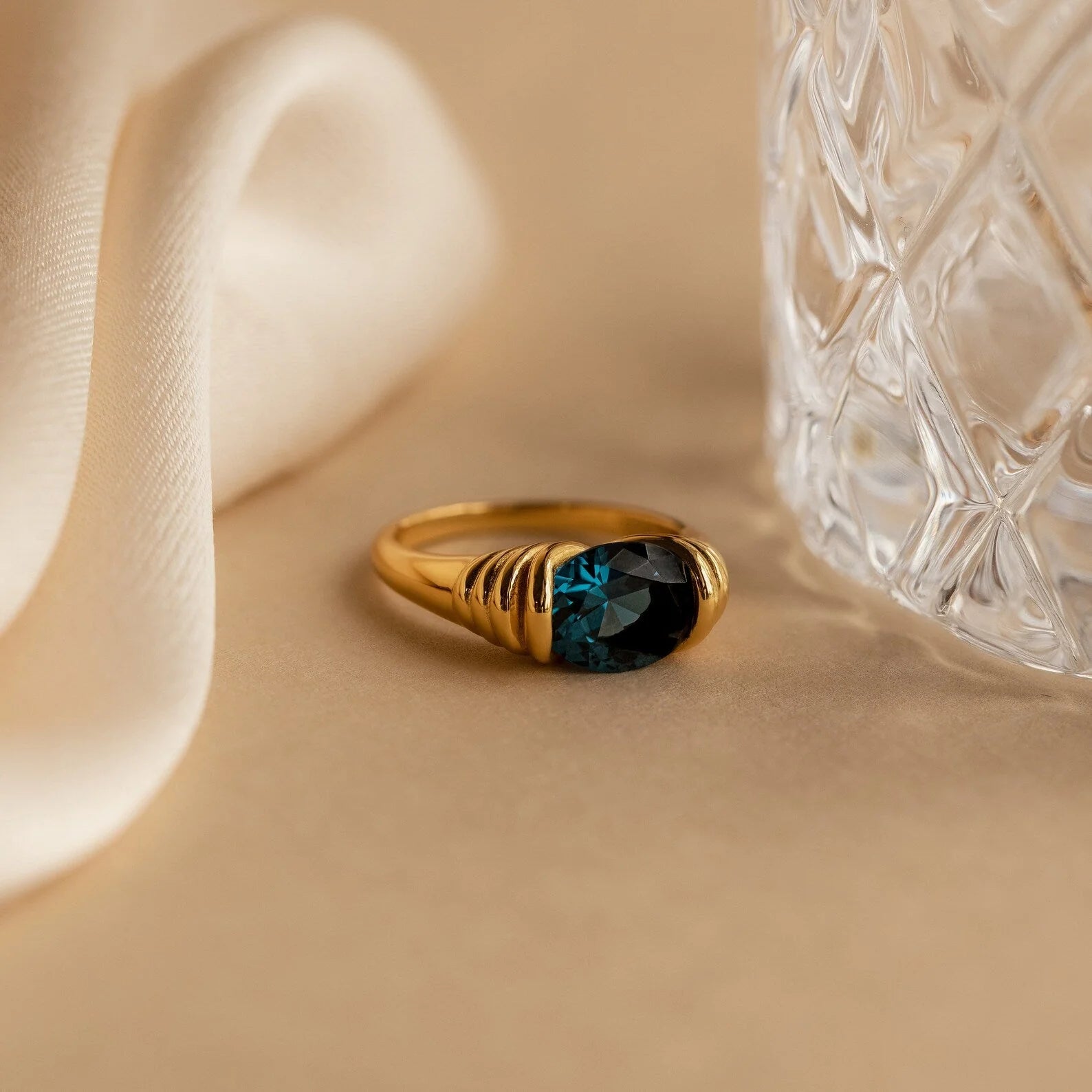 Make a Statement with our London Blue Topaz Signet Ring