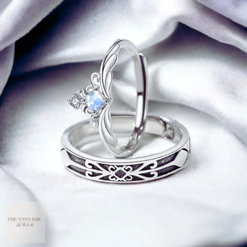 Knight and Princess Couples rings Set