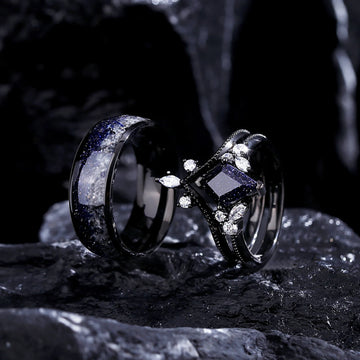 Couple Promise Rings Set