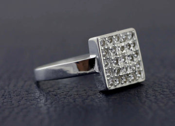 Sterling Silver Square Ring