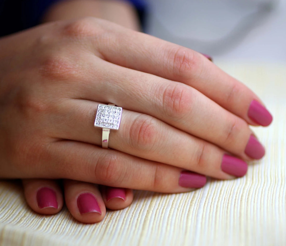 Sterling Silver Square Ring