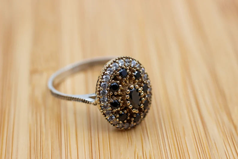 Onyx Ring, Handmade Women's Ring, Authentic Ring, Turkish Ring