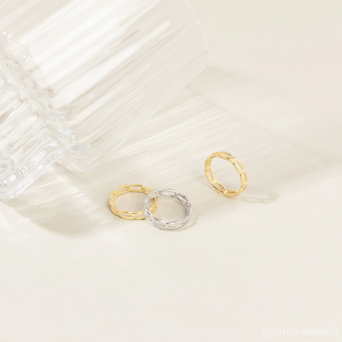 Elegant Link Ring Timeless Sophistication for Your Collection