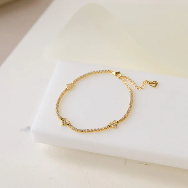 Pave Heart Bracelet