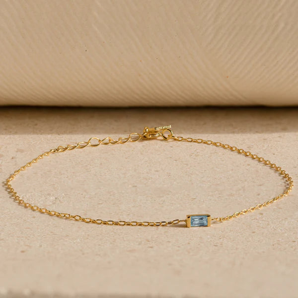 Personalized Baguette Birthstone Bracelet A Timeless Keepsake