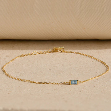 Personalized Baguette Birthstone Bracelet A Timeless Keepsake