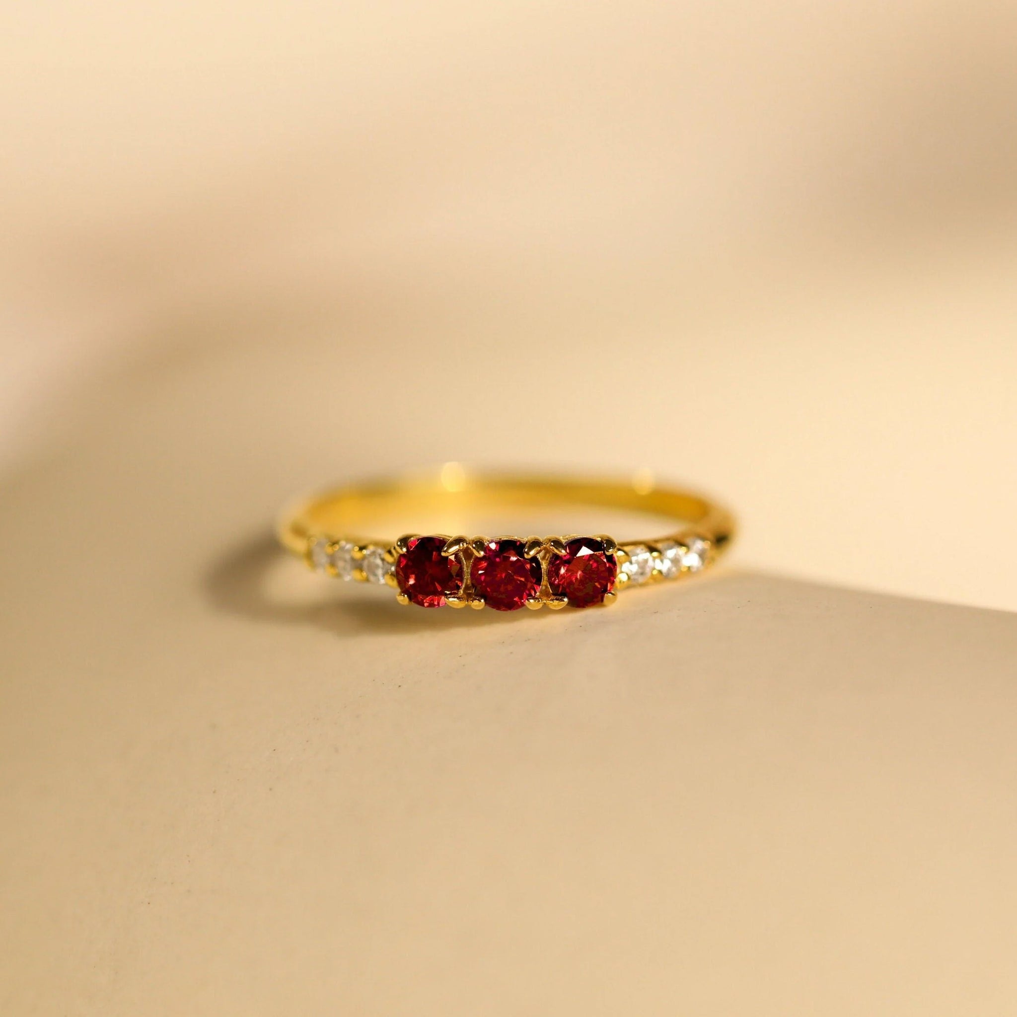 Eternal Splendor The Pave Triple Birthstone Eternity Ring