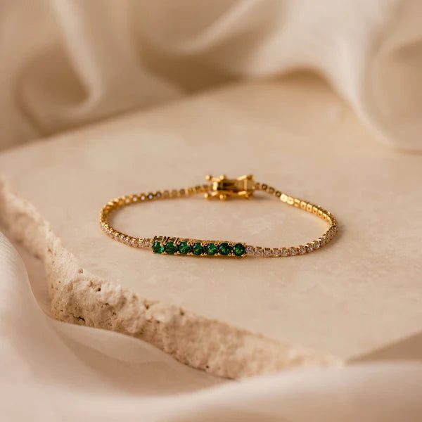 Emerald Diamond Tennis Bracelet