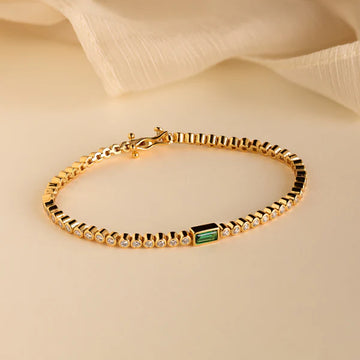 Emerald Baguette Tennis Bracelet