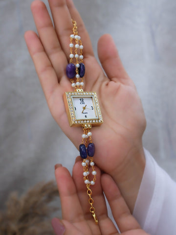 Blue Wrist Chain Watch